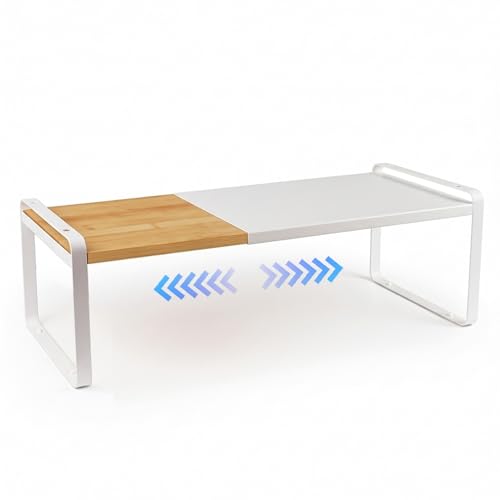 Etagère Cuisine Extensible & Rangement Cuisine - Organisateur Placard pour Epices, Vaisselle & Conserves - Demi Etagere Plan de Travail & Armoire - Gain de...