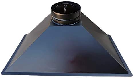CAPPA PER CAMINO FOCOLARE A LEGNA TRADIZIONALE L 80 x P 45 x H 35 cm (USCITA FUMI DIAM. 25 cm)