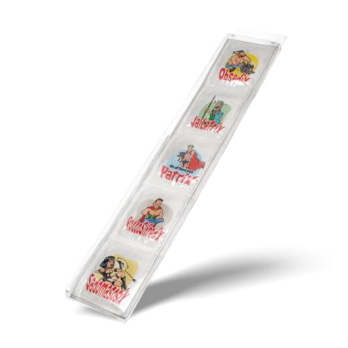 CALLVIN | Pack de 5 preservativos La Galia | Personalizado Mide tu Placer | Idea de regalo divertida | Para momentos divertidos e inolvidables | Látex fino y resistente | Impreso en Francia
