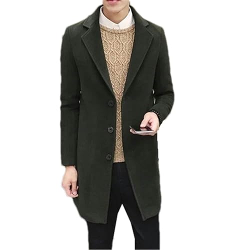 Manteau long en coton mélangé homme ArmyEN8 S veste mi-saison