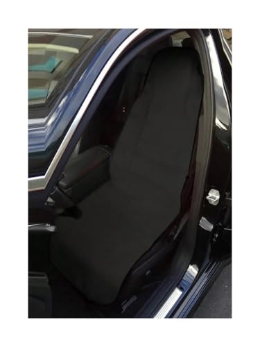 Cojín de asiento de coche universal transpirable y funda protectora negra 2