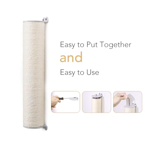 Rascador para gatos de 18 pulgadas, cuerda de sisal, montaje en pared miniatura 5