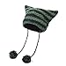 Produktbild CLoxks Mütze Beanie Hut Mützen Haar Gestreifte Strickkappe Herbst Und Winter Warme Hüte OneSize Black Green