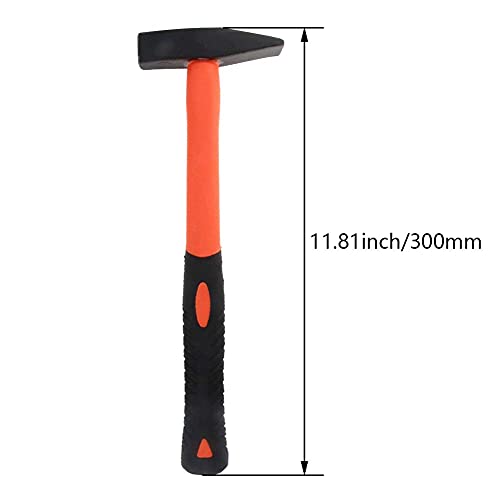 Heyiarbeit Metal Electrician Repair Hammer 11.81" Engineers Hammer 10.58 Oz Fiber Handle Square Oblique Head For Home Improvement Job Projects Random Color 1Pcs #TOP1