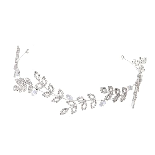 Bandeau mariage argenté en zinc de haute qualité, bijou de tête raffiné pour mariée