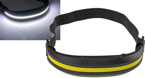 ChiliTec Stirnlampe Akku aufladbar 5W LED 400lm dimmbar Weißlicht Rotlicht breite 230° Beleuchtung IP44 Kopfband für Kopf Helm