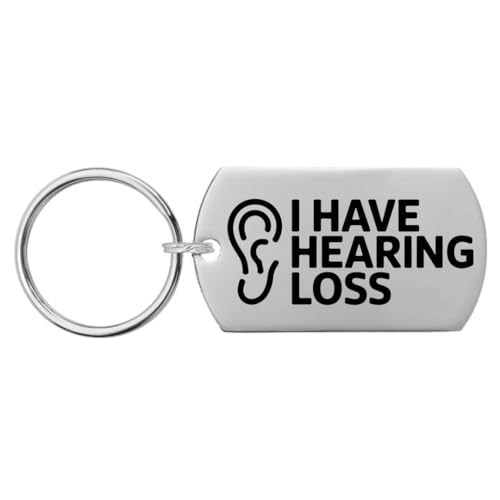 I Have Hearing Loss Communication Alert Keychain | Deaf Hard