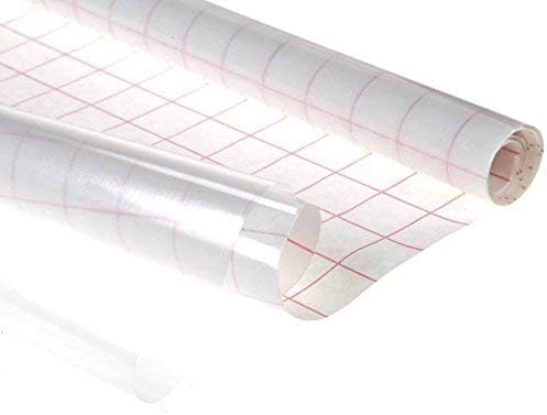 Self Adhesive Clear Sticky Back Plastic Film Grid Cover Exercise Books 33cm x 3 Meter