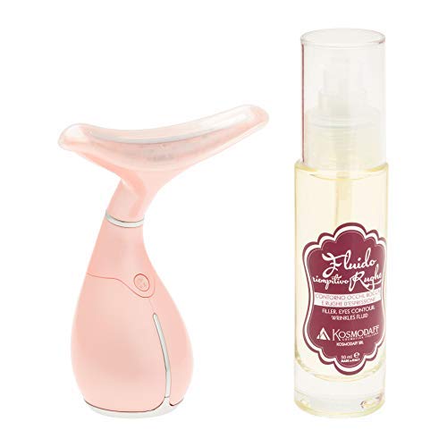 Gieffe Beauty Neck Apparecchio Massaggiatore per la cura del collo ed eliminazione di grinze e rughe + Kosmodaff Fluido riempitivo rughe confezione singola (1 x 50 ml)
