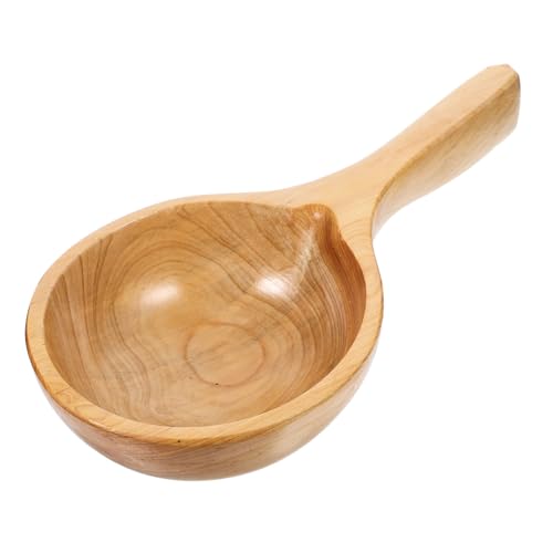 LIFKICH 木製多用途水おたま 便利で軽量なキッチン用水すくい器 サウナルーム 浴室 家 レストラン対応 丈夫で変形しにくい実木製