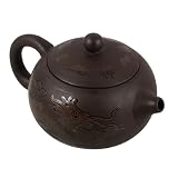 ULTECHNOVO Ton Teekanne im Drachenstil 260ml aus Keramik mit Griff