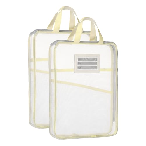 Bolsa de malla con cremallera para traslado de documentos A4 organizador portátil para el hogar