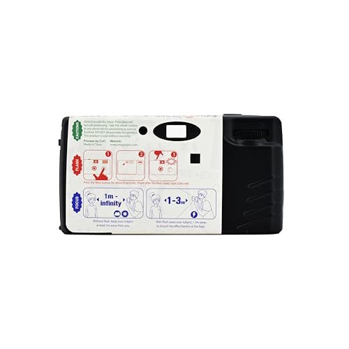 Image of Retocolor Emoticon 400 35mm Disposable Film Camera 27EXP, ISO400, Color Negative Film, Focus Free, Easy to Use, Built in Flash, Single Use (Film and Battery Included)