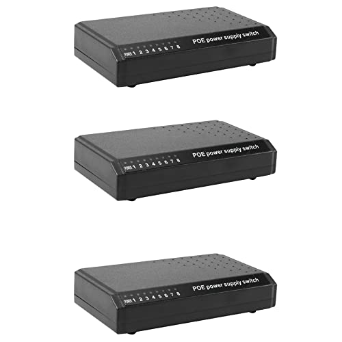 Injecteur 8 Ports POE pour Caméras de Sécurité sans Prise Secteur | Switch Ethernet RJ45 x3