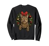 Funny Tabby Cat lover Festive Christmas Animal