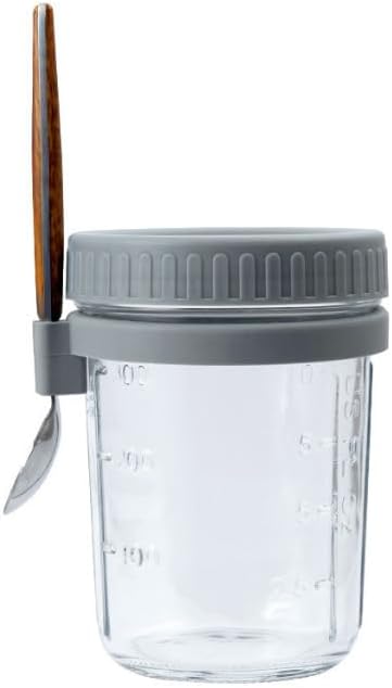 Generic 3 piece glass jar with lid (yellow)