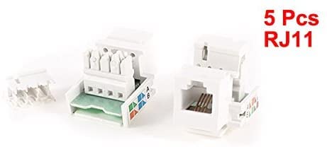 Amazon.co.jp: XYWHPGV 5個スナップインRJ114P4C電話モジュラー