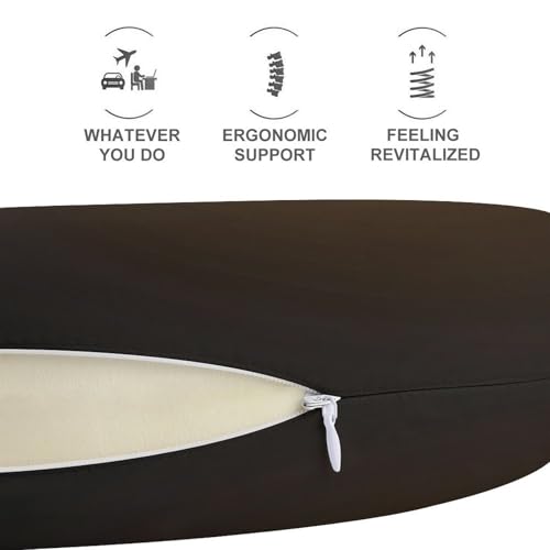 Almohada de viaje de espuma viscoelástica lavable miniatura 5