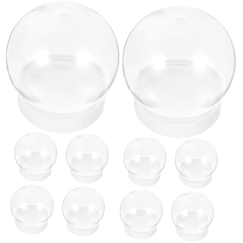 10pcs Clear Fillable Snow Globe Craft Kit Cover