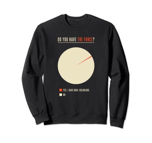 Sweat Star Wars Force Pie Chart : sweat-shirt geek imprimé gris anthracite pour adulte
