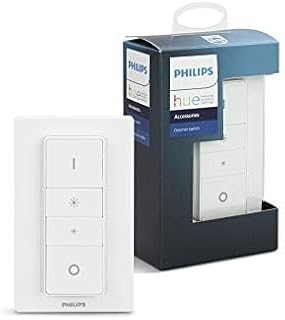 Philips Hue Dimmer Switch - Interruptor De Comando Sem Fio Requer Hue Hub, Iluminação Inteligente, Exclusivo Para Produtos Da Philips Hue, Compatível Com Amazon Alexa