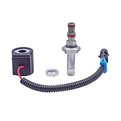 Solenoid Valve Coil & Hydraulic Spool Valve Stem Compatible with Bobcat A220 A300 A770 T110 T140 S70 S185 S205 S220 S250 S330 S300 6667687 6675559 6671025 6309311