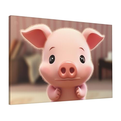 Impression sur toile déco murale salon chambre motif animal mignon