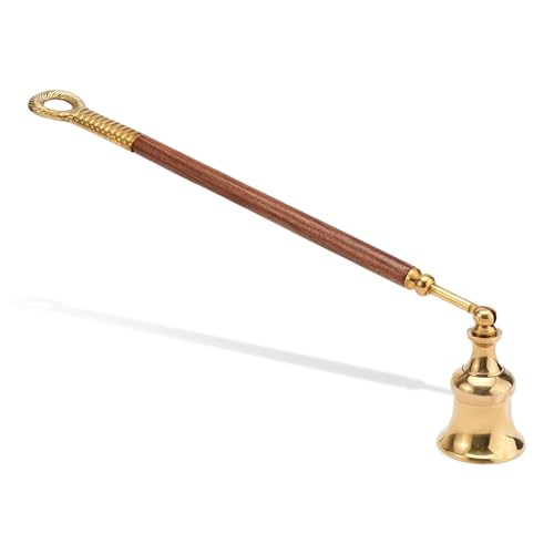 Apagavelas de latón con mango de madera de 29 cm NKlaus 4036 2