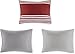 Comfort Spaces Comforter Sets with Sheets - Bed in a Bag 9 Pieces Teen Bedding Sets , Red and Grey Stripes Bedding Full, College Full Bed Set with 2 Side Pockets Bedroom Organizer