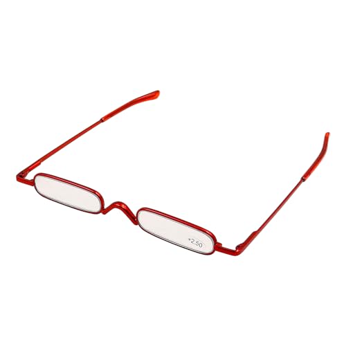 VOANZO Reading Glasses 2.5 Anti-Blue Light Lenses Small Portable Reading Glasses Slim Pen Reading Glasses Mini Compact Pen Reader -Red - Image 2
