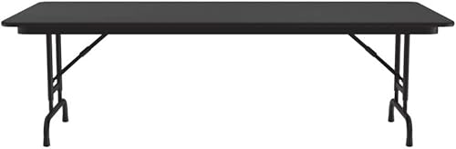 Miniatura 311 de Correll - Mesa plegable de altura ajustable y resistente, parte superior laminada de alta presión, fabricada en Estados Unidos, delantal de acero