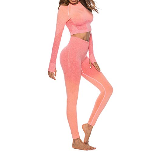 BXzhiri Women Activewear Sports Clothing, Workout Tie-Dye Print Crop Top Leggings Fitness Sport Yoga Athletic Suit