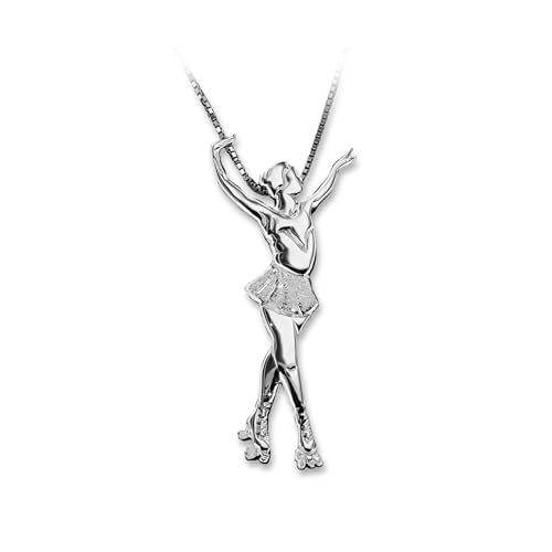 Jóia patinadora artística no gelo "Extensão, exposição, expressão"- MIKELART, Prata esterlina, Sem Pedra Preciosa