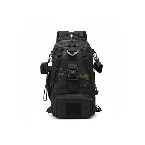 Image of CARRY TRIP Camouflage Tactical Outdoor Pro Backpack, Fits 14-Inch Laptop, Compact Slim Travel Bag,Attached MOLLE Pouch for Hiking, Camping & Trekking(13.6 Litre)