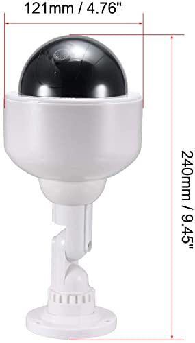 XYWHPGV Faux dôme de caméra de sécurité CCTV factice avec voyant d'avertissement clignotant à LED rouge, autocollant pour la maison extérieur intérieur blanc 4 pièces(afbfa 209d7 2441d 3d633 5d8b7 40f
