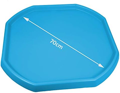 Children's Plastic Sand & Water Mixing Play Tray - SKY BLUE - 70cm x 70cm & Height Adjustable Stand.