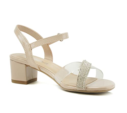 Soda Camp-2 Kids Children Girls Bling Sparkle Gems Rhinestone Crisscross band Comfortable Sole with Hook & Loop Strap Block Heel Sandals4