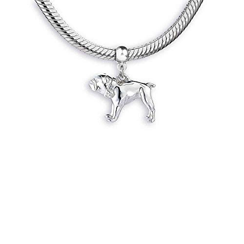 Abalorio Bulldog Inglés Slider con Ajuste Universal de Plata 925 3