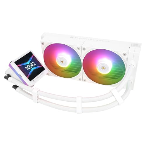 Thermalright Grand Vision 240 ARGB White CPU AIO Cooler,PC 240 Specification Water Cooler System,IPS LCD Screen with 480x480 Resolution and 3.4inch,for AM4/AM5&LGA1700/1851,High Performance Pump by Thermalright - Used condition - US$72.11