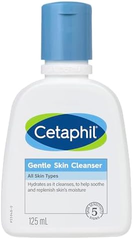 CETAPHIL Gentle Skin Cleanser 125ml, Hypoallergenic Face Wash for all skin types, With Hydrating Glycerin & Panthenol, Suitable for Sensitive Skin, Dermatologist Tested