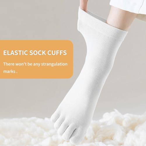 2Pairs Toe socks Men Women,Five Finger Crew Socks Athletic sock,Breathable Toe Socks Sports Running4