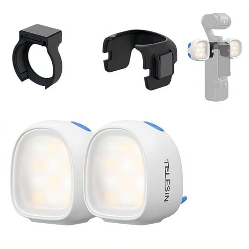 For DJI Osmo Pocket 3/4 ��p �B�e�p���C�g �}�O�l�b�g �⏕���C�g ���� ���E�ȒP �����F CRI95+ 3�i�K�������F ���^ LED�r�f�I���C�g VLOG����B�e ���B�����ɍœK �I�Y���|�P�b�g4 �A�N�Z�T���[