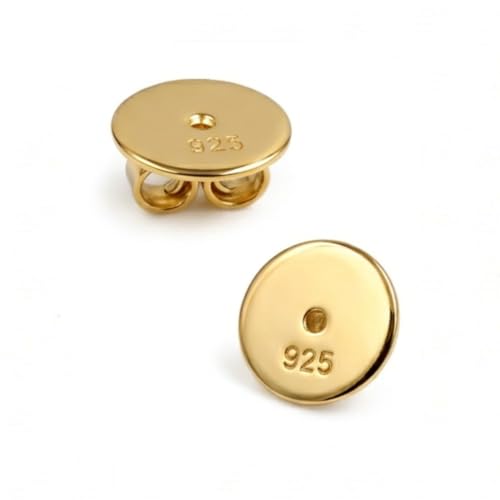 XL Ohrmutter 8mm Gold Silber 925 große Ohrlöcher & schwere Ohrringe