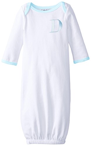 Mud Pie Boys' Baby Newborn Blue D Initial Sleep Gown, 0-3 Months