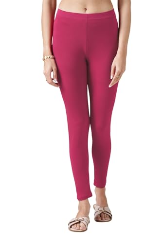 Image of Rangmanch by Pantaloons Women's Cotton Stretch Bottoms | Skinny Fit | Mid Rise Waist | Ankle Length