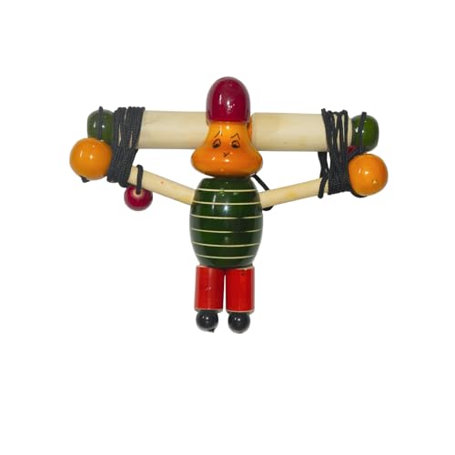 Image of Premium Wooden Hanging Monkey /Joker Toy for Kids (Age 3+) Eco-Friendly, Non-Toxic Multicolor Puppet Promotes Hand-Eye Coordination & Fine Motor Skills Skill-Building Wooden Toy.
