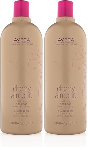 Image of Aveda Cherry Almond Softening Shampoo | Gentle Daily Hair Shampoo | for Normal to Dry Hair | 97% Naturally Derived* | Silicone Free | Iconic Cherry Almond Aroma of Tonka, Orange, Ylang Ylang, 1000ml