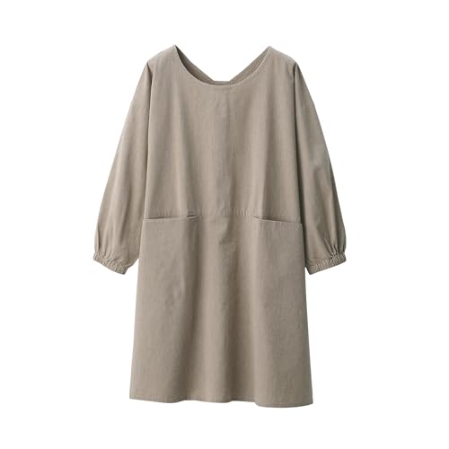 無印良品 着脱しやすい 割烹着 ダークベージュ フリーサイズ 84376160