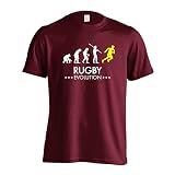 [アートワークスコウベ] ラグビー Tシャツ 半袖 練習着 ドライ ラグビーエボリューション ユニセックス L バーガンディ