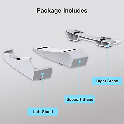 NexiGo PS5 Accessories Horizontal Stand, [Minimalist Design], PS5 Base Stand, Compatible with PlayStation 5 Disc & Digital Editions, White by NexiGo - Image 8